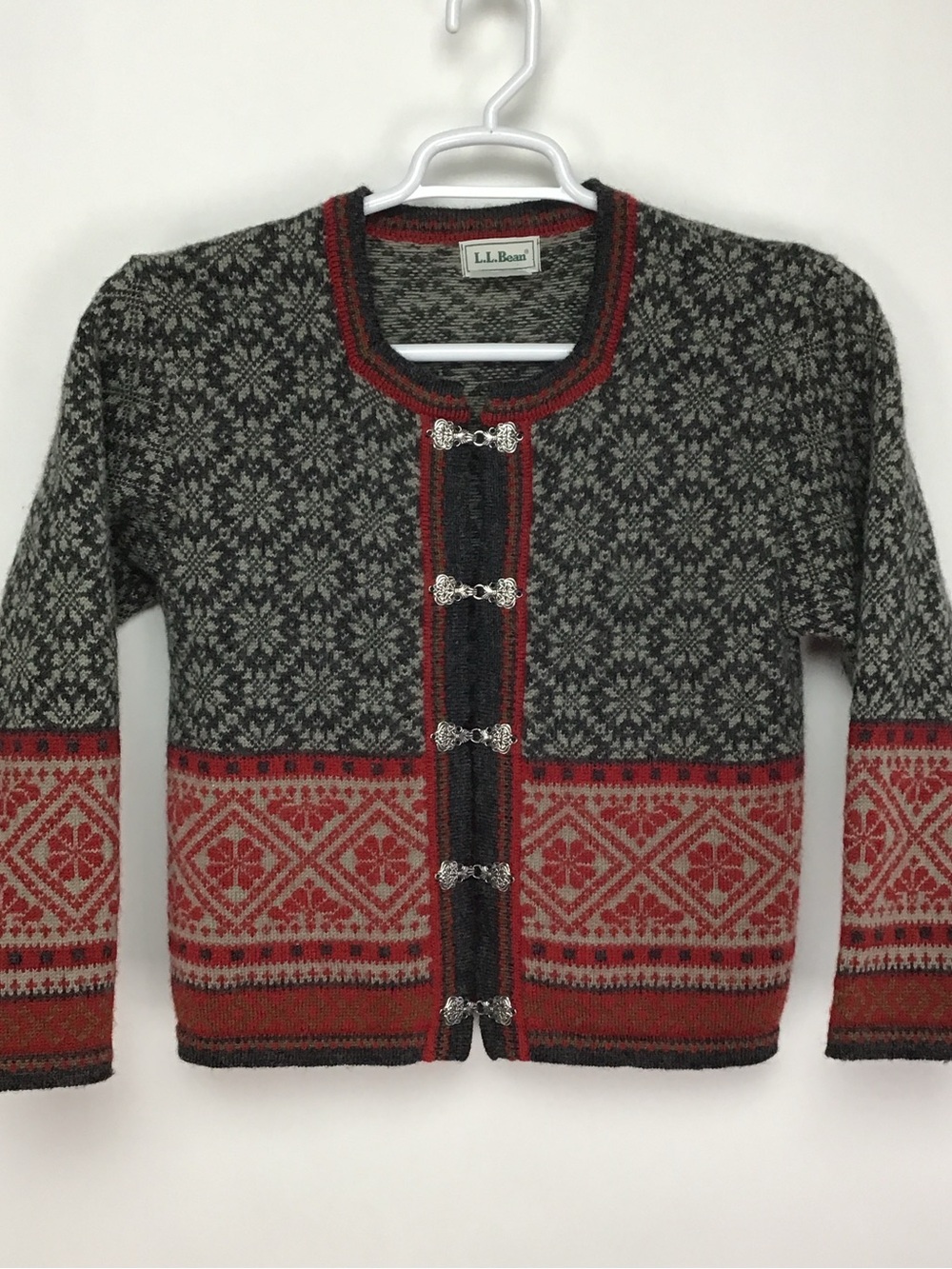 L.L. Bean women’s vintage Norwegian wool cardigan sweater small